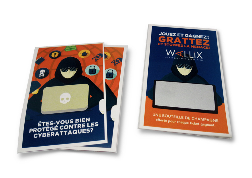 Você está em busca de uma ideia de animação comercial eficaz e original? Pense em bilhetes para raspar! Eles desenvolvem uma forte cumplicidade com o público e se encaixam naturalmente em qualquer ideia de animação comercial em uma loja, explorando a sazonalidade ou um evento.